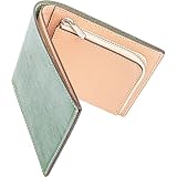 [Dom Teporna] 二つ折り財布 メンズ レディース 財布 ブライドルレザー ヌメ革 すべて本革 YKK L字ファスナー グリーン