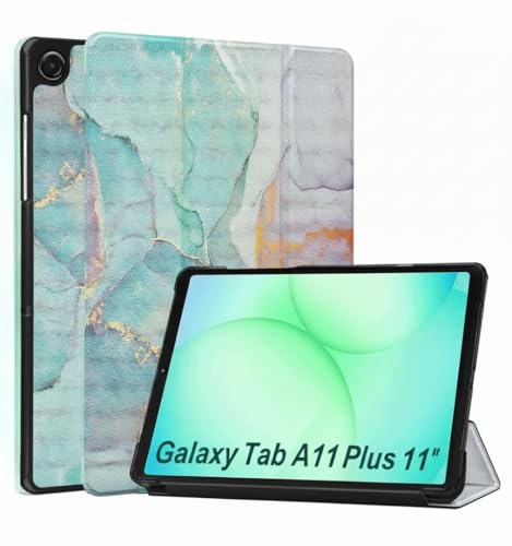 Image of ProElite Case Cover for Samsung Galaxy Tab A11 Plus 11 inch 2025 Case, Slim Trifold Flip case Cover for Samsung Galaxy Tab A11+ 11 inch 2025 Case Tablet [Auto Sleep Wake Feature], Marble Green