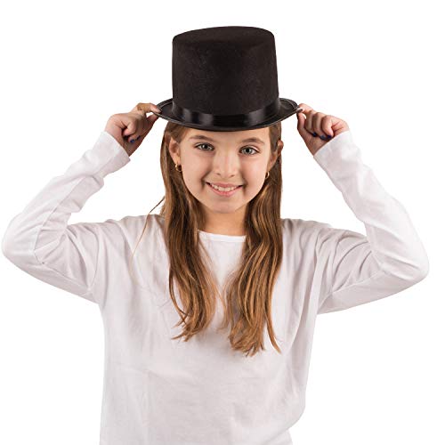 Funny Party Hats Top Hats For Little Kids - Toddler Black Felt Top Hat - Costume Top Hat For Children - Ringmaster - Magician - Lincoln Dress Up #TOP1