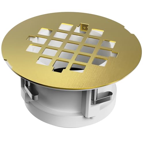 Shower Drain Replacement for Fiberglass & Plastic Shower Pans, Installs from Top Only, Chrome Fit for 4