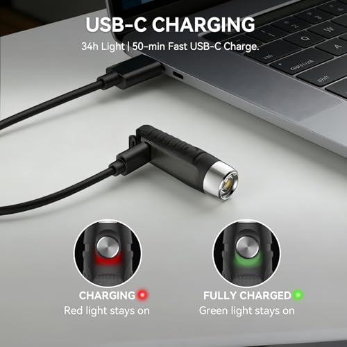 Porte-clés lampe torche rechargeable S12Plus pour la nuit