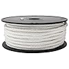 Artilife Flag Pole Rope 100 ft,5/16″(8mm) x 100 FT(30m) Wire Center Flagpole Rope,5/16 Flag Pole Rope Braided Polyester Line with Steel Center Marine Grade Flag Pole Halyard Rope