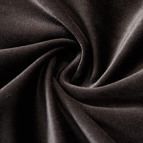 Image of Velvet Coffee 16x16 Pillow Covers, Set of 2 Decorative Ruffle Cushoin Pillow Covers for Sofa Couch