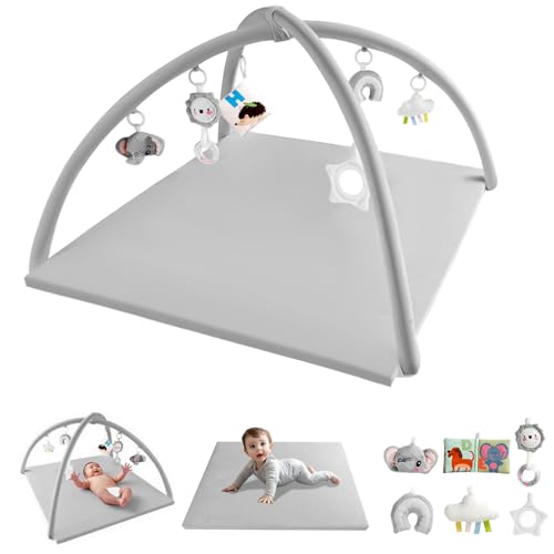 TINYHARBO Baby Play Gym with Soft Foam M…