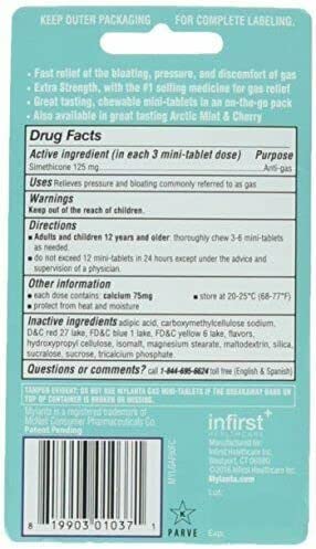 Mylanta Gas Mini Chewable Tabs, Arctic Mint, 50 Mini Tablets Per Bottle (4 Pack) #TOP1