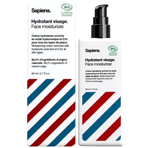 Organic Men’s Face Moisturiser 80ml Sapiens BarberShop, Made in France