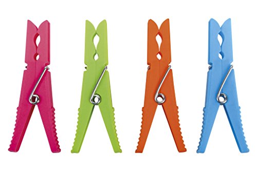 Pinzas de Plástico Grande | Pack 12 Unidades | Medida 9 cm de Longitud | Pinzas Multiusos