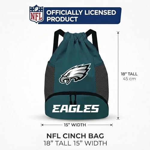 Image of NFL Philadelphia Eagles Cinch Bag - Standard Logo Drawstring Backpack