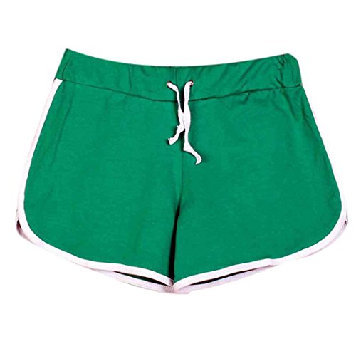 QIYUN.Z Mujeres del Lazo De La Cintura De Algodon Pantalones Cortos De Playa Al Aire Libre Ocasionales De Los Deportes Pantalones Cortos