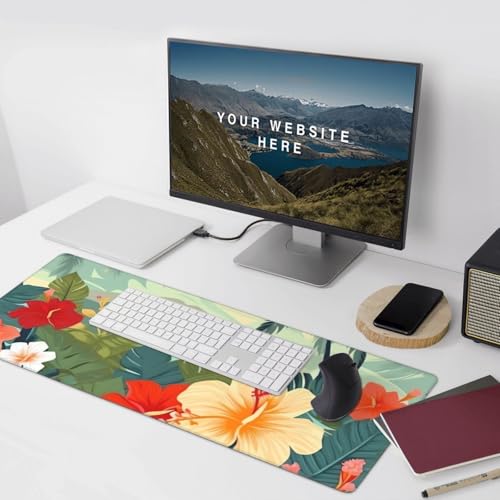 Tapis de souris de jeu XXL à bords cousus antidérapants pour bureau