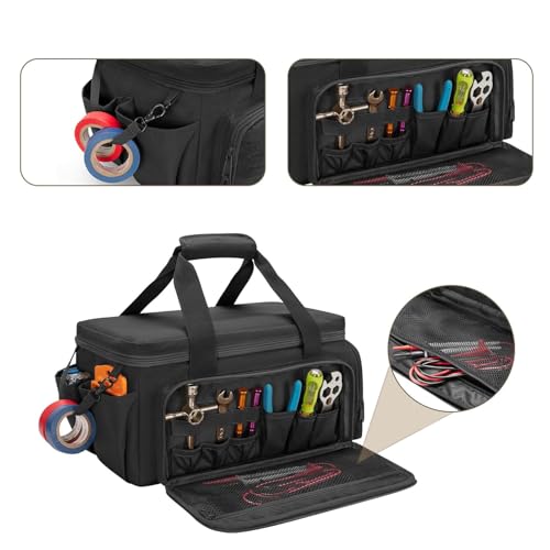 Sac à outils multipoche et trousse de rangement portable pour artisan - 8