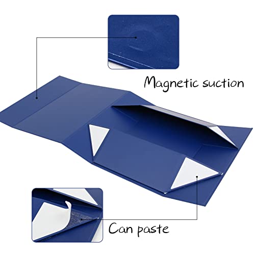 Image of Rsgift Blue Gift Boxes,7.8 x7x 3.1 Inches Gift Box with Lid,Groomsmen Graduation decorative boxes