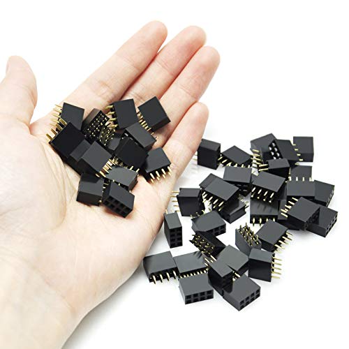 Gikfun 2.54Mm Pitch 2X4 8 Pin Female Double Row Straight Header Pcb Connector (Pack Of 50Pcs) Ae1174 #TOP3