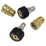 Qzbhct M22 14mm Swivel Fitting + 1/4" Quick Disconnect，Pressure Washer Adapter Set Quick Connect Ki