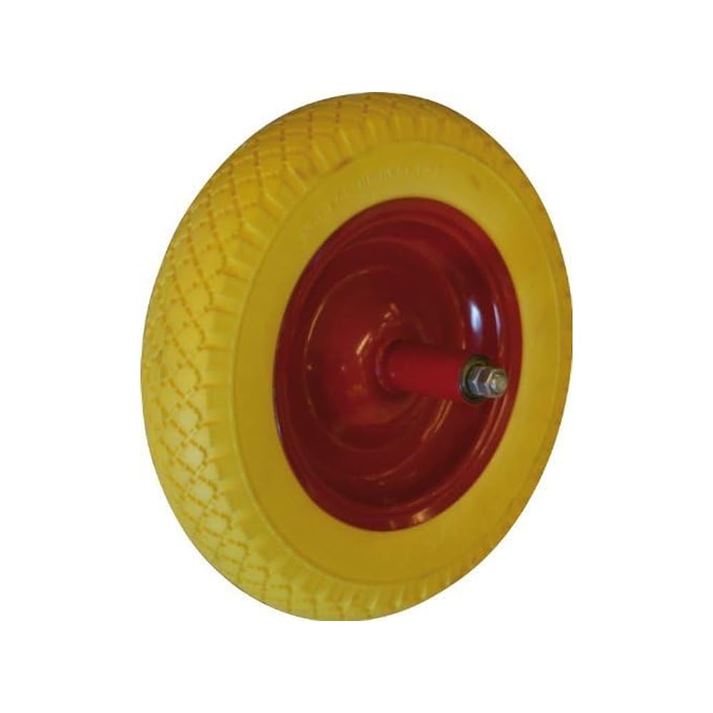 Ruota Piena Gialla per Carriola Ø ruota 350 mm Asse 200 mm Maurer