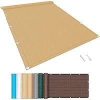 Balkonscherm 110 x 500 cm HDPE Weerbestendig Windscherm UV Patio Privacy Screen met Kabelbinders Oogjes Koord, Scheurvast, Privacy Scherm Voor Tuin, Terras, Outdoor, bruin
