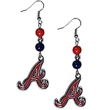 Atlanta Braves Fan Bead Dangle Earrings