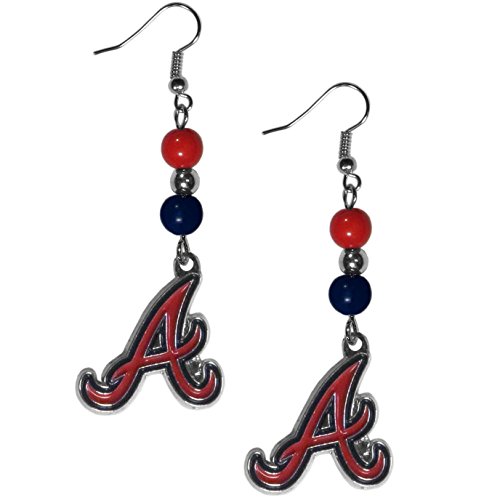 Atlanta Braves Fan Bead Dangle Earrings