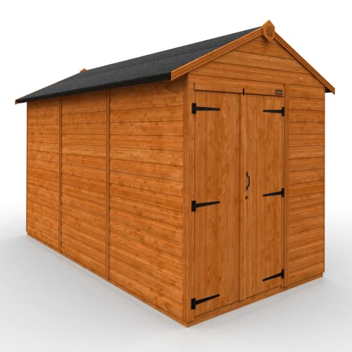 Image of TigerFlex Shiplap Apex Double Door Windowless Wooden Garden Shed 12 x 6 ft