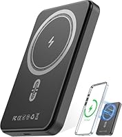 TONKEE for Magsafe Battery Pack 5000mAh,for Magsafe Portable Charger with Type-C Cable, Ultra Slim Magnetic Portable Charger, Magnetic Power Bank for iPhone 17/16/15/14/13/12