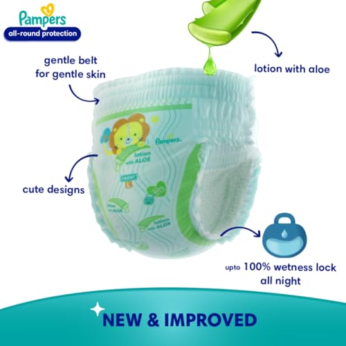 Image of Pampers Complete Skin Comfort Pants, Anti-rash blanket, Lotion with Vitamin E & Aloe Vera, New Born /X-Small (NB /XS), 54 Count, Upto 5kg (Pack of 3)