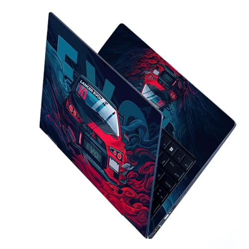 Image of PIXELARTZ Full Body Laptop Skins Sticker Laminated HD Quality Vinyl fits Upto 15.6 inches Compatible with Dell, Lenovo, Acer, HP, Asus -Self-Adhesive (Lancer EVO)
