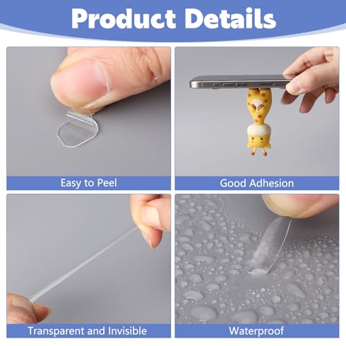 Fyguard 400 Stück Doppelseitige Klebepunkte, Transparente Klebepads Selbstklebend Klar Aufkleber für Zuhause Büro Schule DIY, Keine Spuren