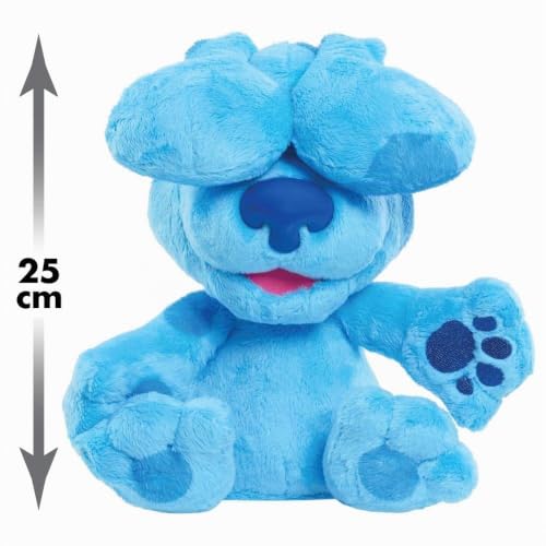 Miniatura 2 de Famosa Las Pistas De Blue Y Tú, Peek-A-Boo Plush Blue, Peluche De 25 Cm Interactivo Del Perro Protagonista De La Serie, Juego Del Cucú Tras, Mueve Las Orejas, Tiene Sonido Y Ladra Blu02100