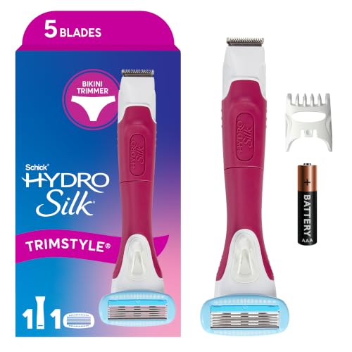Schick Hydro Silk TrimStyle Razor with Bikini Trimmer for Women | 2-in-1 Bikini Razor for Women and...