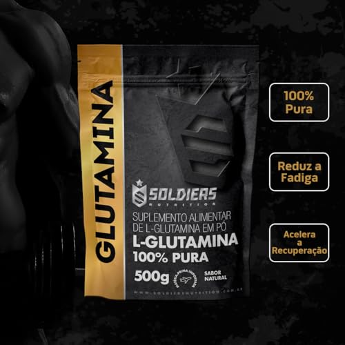 Soldiers Nutrition, L-Glutamina 500g - 100% Pura Importada - Soldiers Nutrition