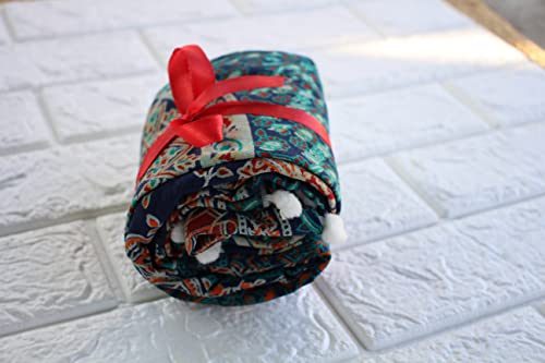 Third Eye Export 32" Blue Mandala Hippie Room Decor Floor Pillow Meditation Cushion Round Pillows Seating Cushions Cover Outdoor Pouf Circle Boho Gypsy Yoga Covers #TOP7