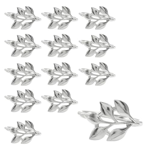 Rierdge Silver Napkin Rings, Set of 12, Elegant Modern Style