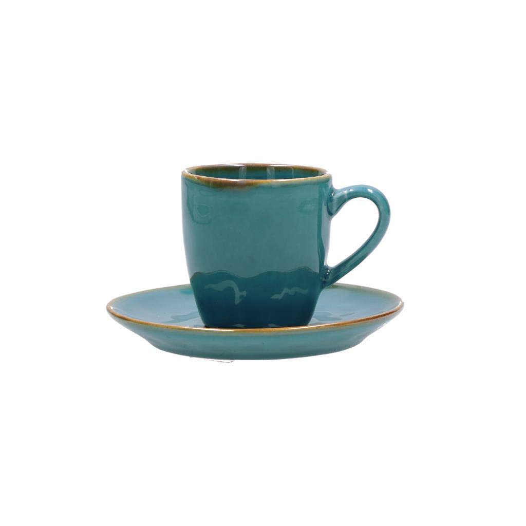 Rosen & Tulpen Espressotasse Concerto – Mediterrane Farben, Mit Untertasse