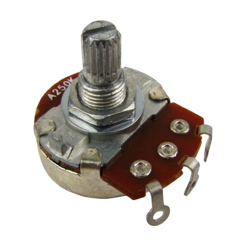 Musiclily Guitar Full Size Pots A250K Split Knurled Short 15Mm Shaft Audio Volume Taper Potentiometers For Stratocaster And Telecaster Electric Guitar Bass Parts (Pack Of 2) #TOP2