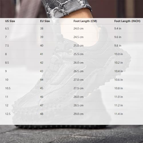 Men's Casual Leather Handmade Non-Slip Arch Support Sneakers,Outdoor Waterproof Anti-Slip Wide Toe Work Shoes2