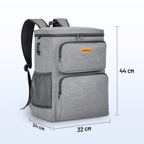 Miniatura 6 de Suntriva Mochila Nevera Isotermica Neveras Portatil 33l Gran Capacidad Bolsa Térmica, Mochilas Termica Porta Alimentos Cestas Impermeable Portatil Para Playa, Picnic, Viaje, Camping, Barbacoa