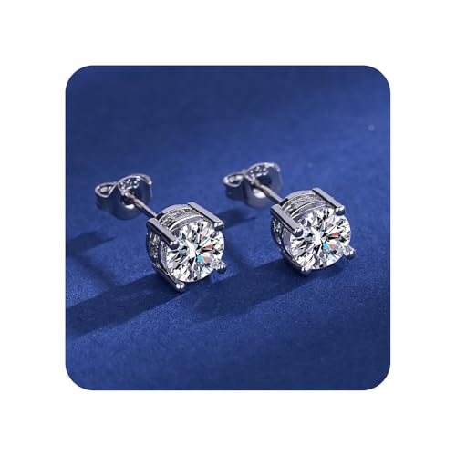 Amaon Outlet Amaon Outlet Big Spring Sale Valentines Day Gifts 925 Sterling Silver Diamond Stud Earrings for Women Lightning+Deals of+Today Wedding Gifts for Birthday Anniversary for Her