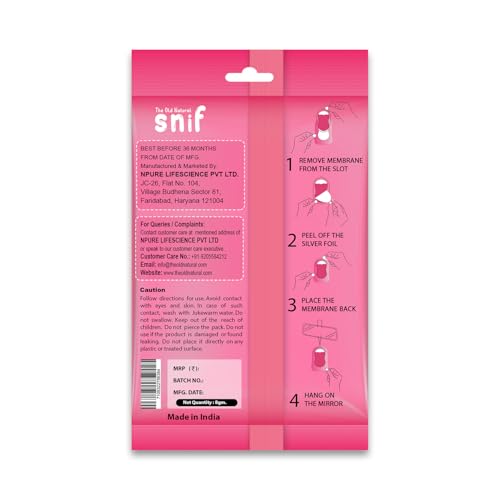 Image of Car Air Freshener Hanging - Snif Gel Car Perfume, Essential Oil Based Long Lasting Car Fragrance (30-45 Days), Odor Eliminator Auto Air Freshener for Car - Rose Aura