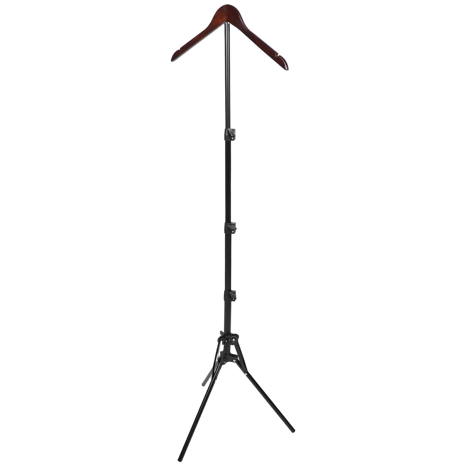 Garneck Stand Appendiabiti Regolabile per Stiratura Supporto Pieghevole in Ferro e Legno, Espositore per Abiti per Spazi Compatti e Boutique