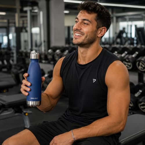 Image of CHILLOUT LIFE 17oz Insulated Stainless Steel Water Bottles, Leak Proof