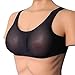 2-en-1 inserts mammaires en silicone formes rondes faux bras de mastectomie mammaire prothétique ensemble pour Crossdresser Transgenre,Noir,XS/AA