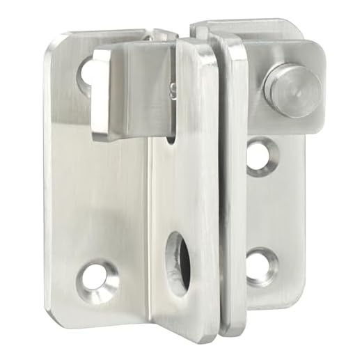 Alise Flip Latch,Gate Latches Safety Door Lock Catch for Barn Cabinet Pet Cage Wood Fence Bathroom Garage Window,SUS304 Stainless Steel Gate Hardware Locks,Brushed Nickel MS3006R-304-LS