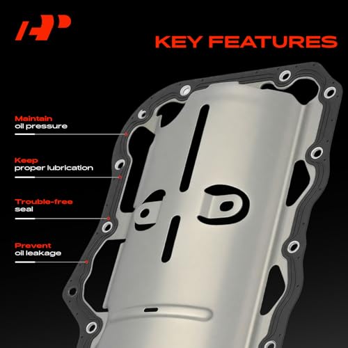 A-Premium V6 3.7L Engine Oil Pan Gasket Set, Compatible with Ram 1500 2011-2012, Dakota & Jeep Grand Cherokee 2005-2010, Liberty, Commander & Dodge Ram 1500, Durango, Nitro & Mitsubishi Raider by A-Premium - Image 4