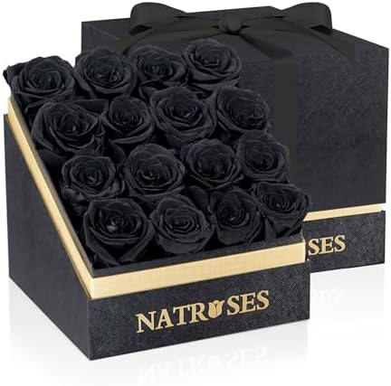Amazon.com: NATROSES Forever Preserved Roses in a Box, 100% Real Roses ...