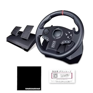 GAMEZZ24 V900 PC Racing Wheel, Universal Usb Car Sim 270/900 degree Race Steering Wheel with Pedals for PS3, PS4, Xbox, One, Nintendo Switch