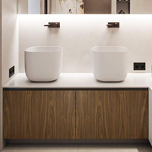 BESTERY REDODECO Adhesive Wood Grain Paper Peel and Stick Furniture Stickers Wallpaper Cabinets Wardrobe Shelf Liner,15.8inch by 98inch (Dark Brown)