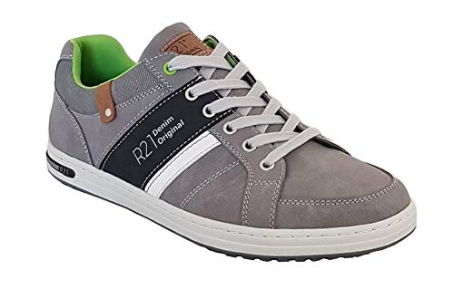 Route 21 M721B-7 Mens Casual Lace Up Trainer Shoes Grey Size 7 UK