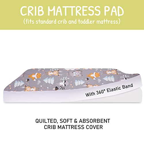 Deezomo Baby Crib Mattress Sheets 1 Pack Premium Fitted Toddler Bed Sheets - 28" X 52" Standard Size Ultra Soft Cotton Blend Waterproof, Safe And Soft Crib Sheet #TOP3