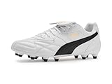 Puma, Mens, King Top Firm, Artificial Ground Soccer Cleats, White/Black, 10.5, D - Medium