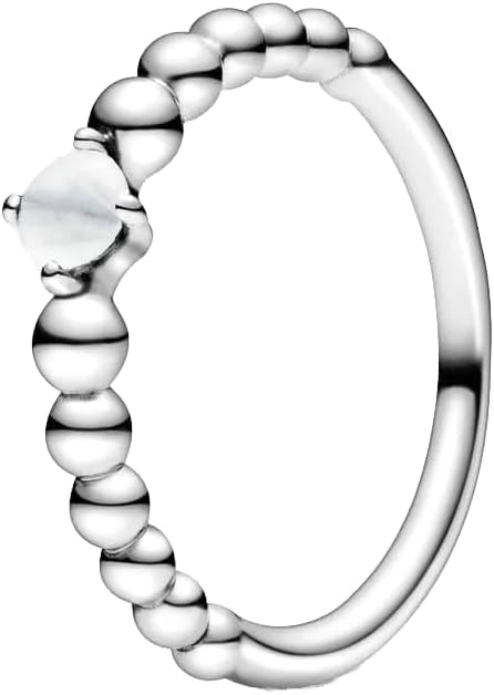 Pandora Milky White Beaded Ring 198867C04-50